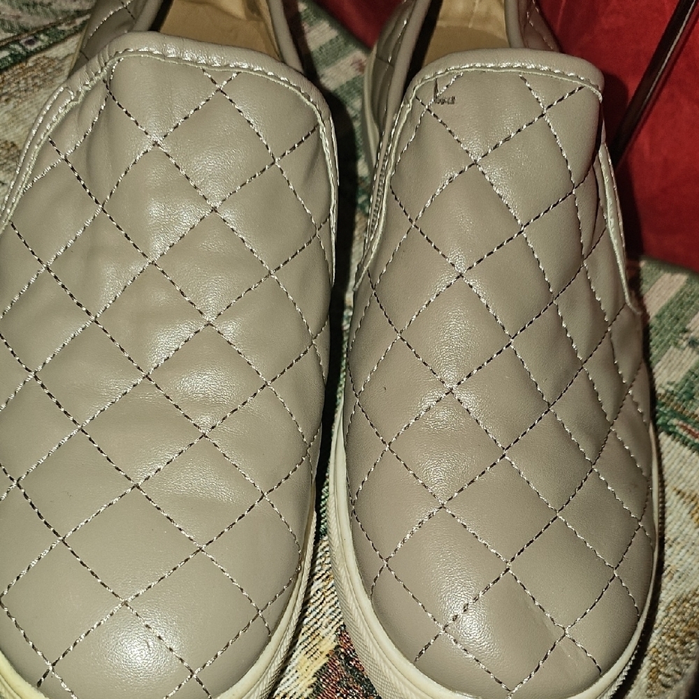 Brash Quilted Tan Slip-On Women's Shoes - Size 7½